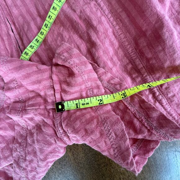 BDG Urban Outfitters Sadie Linen Blend Shortalls Overall Shorts Pink Sz Sml Boho - Picture 14 of 15